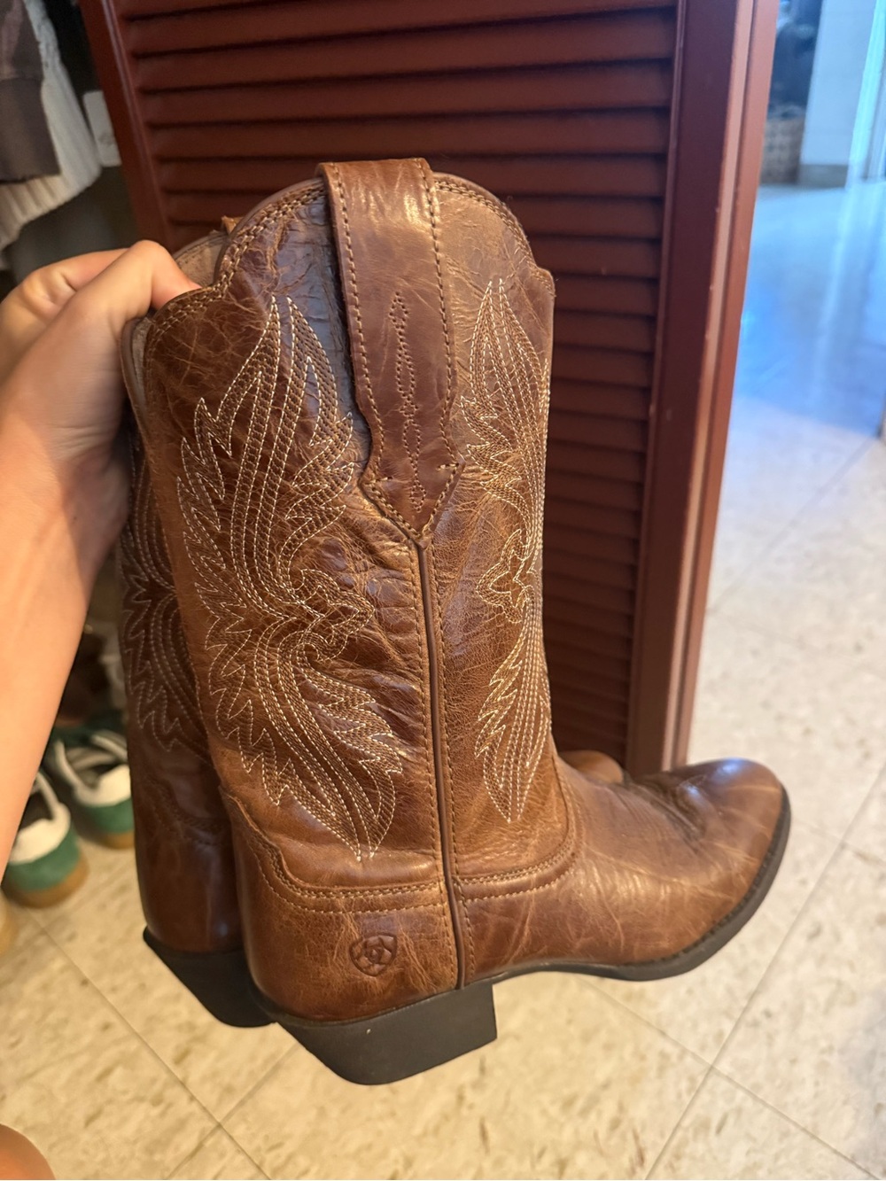 Ariat Brown Leather Western Boots